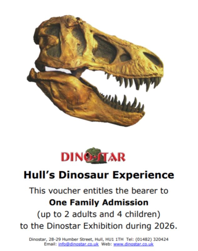 Family Ticket voucher for Dinosaur